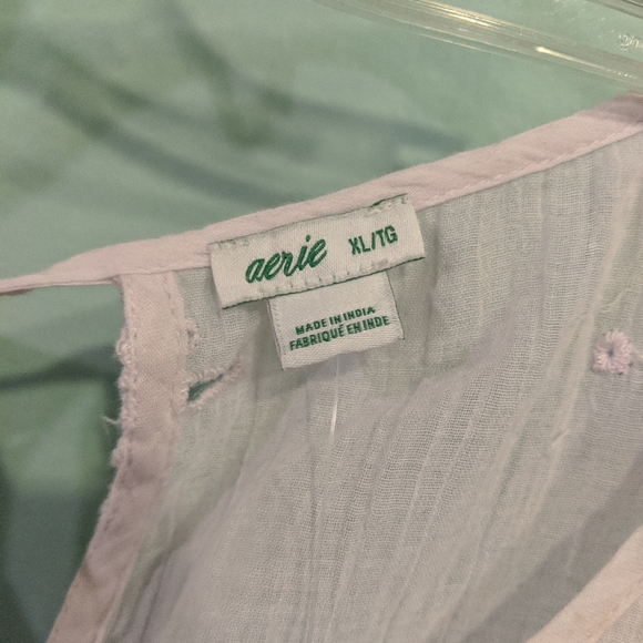 🔥NWT:🔥XL New Preppy Aerie Pale Pink Crop Top - Picture 3 of 5